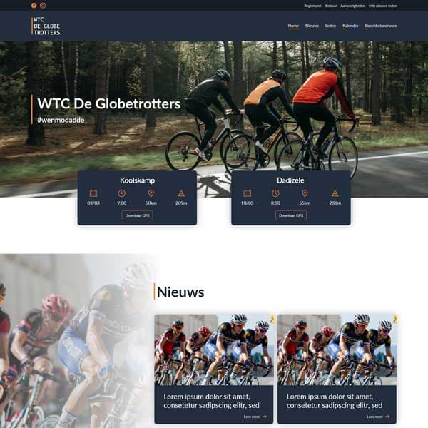 Website WTC De Globetrotters